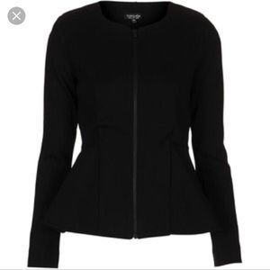 TOPSHOP Long sleeve peplum top